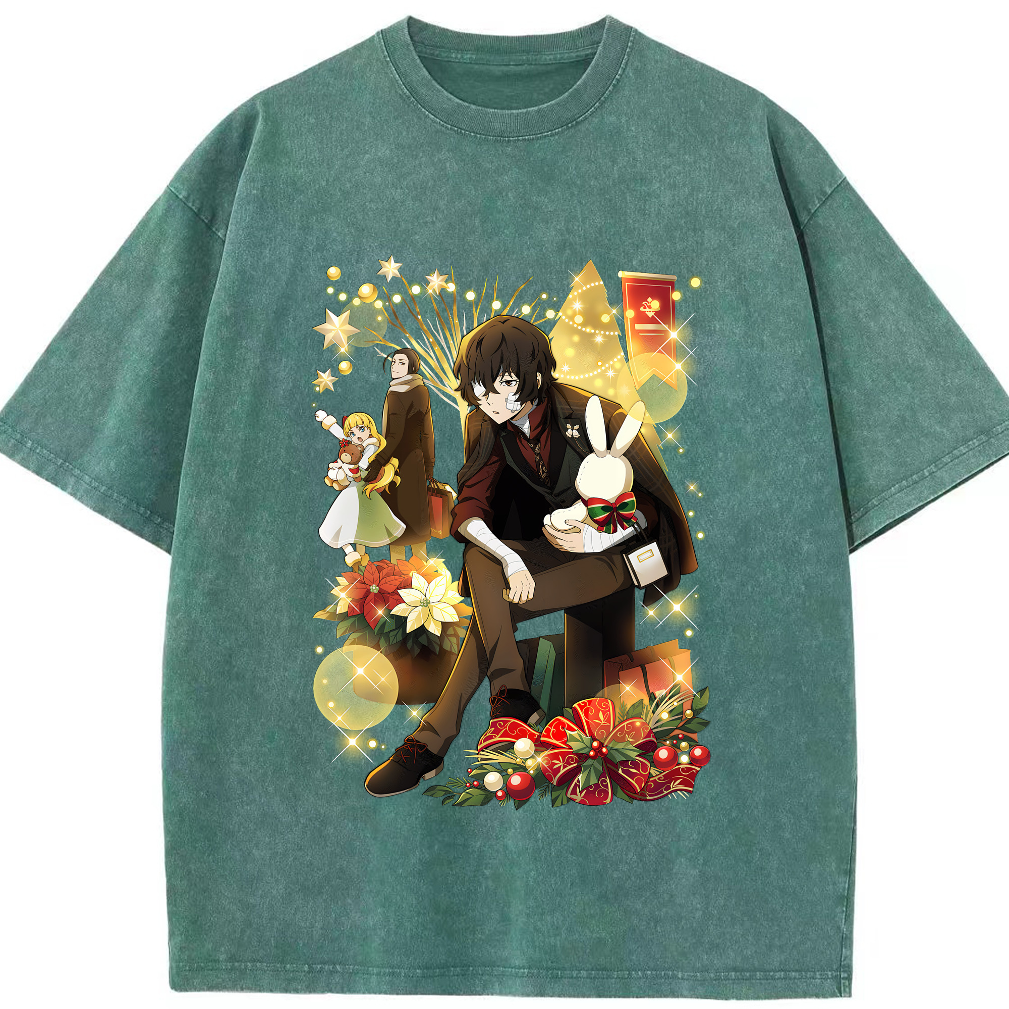 （画像用） 文豪ストレイドッグス Bungo Stray Dogs 綿100% ヴィンテージ風 半袖Tシャツ（フロントプリント）